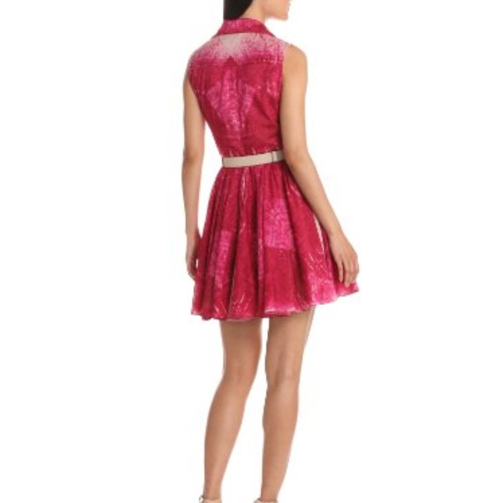 - HALSTON HERITAGE Raspberry Diamond Dress - Picture 3 of 8